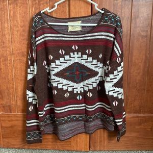 Women’s Natural Reflections Aztec Sweater size XL